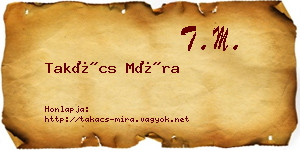 Takács Míra névjegykártya